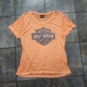 Harley Davidson Motorcycles Women's 2XL Y2K Baby Tee Slim Fit Gatlinburg T Shirt
